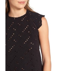 Lucky Brand Flutter Sleeve Eyelet Top