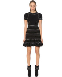Alexander McQueen Knit Chenille Dress With Eyelets