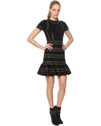 Alexander McQueen Knit Chenille Dress With Eyelets