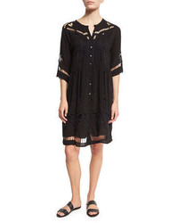 Johnny Was Tribal Eyelet Button Down Dress