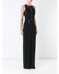 Mugler Eyelet Slit Dress