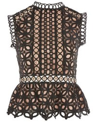 Topshop Eyelet Lace Shell Blouse