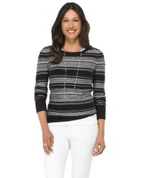 Merona Fair Isle Crew Neck Pullover Sweater