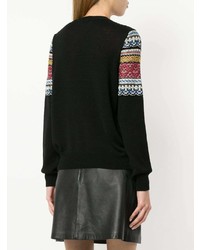 Saint Laurent Jacquard Sleeve Sweater