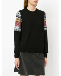Saint Laurent Jacquard Sleeve Sweater