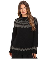RED Valentino Mix Wool And Lurex Yarn With Lopi Motif Sweater