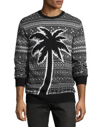 Diesel Palm Fair Isle Sweater Black