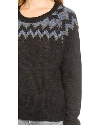 Pam Gela Fair Isle Boxy Sweater