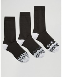 Asos Holidays Cracker Gift Box Smart Socks With Fair Isle Design 3 Pack