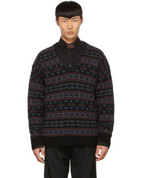 Raf Simons Black Merino Wool Sweater