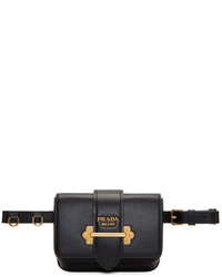 Prada Black Cahier Chain Belt Bag