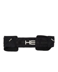 Heliot Emil Black Elastic Belt Bag