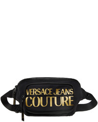 VERSACE JEANS COUTURE Black Logo Belt Bag