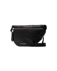 Alexander McQueen Black Logo Leather Belt Bag
