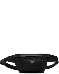 Emporio Armani Black Logo Plaque Belt Bag