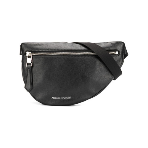 Mens Bags Belt Bags waist bags and bumbags Alexander McQueen Logo-print Belt Bag in Black for Men Save 41% 