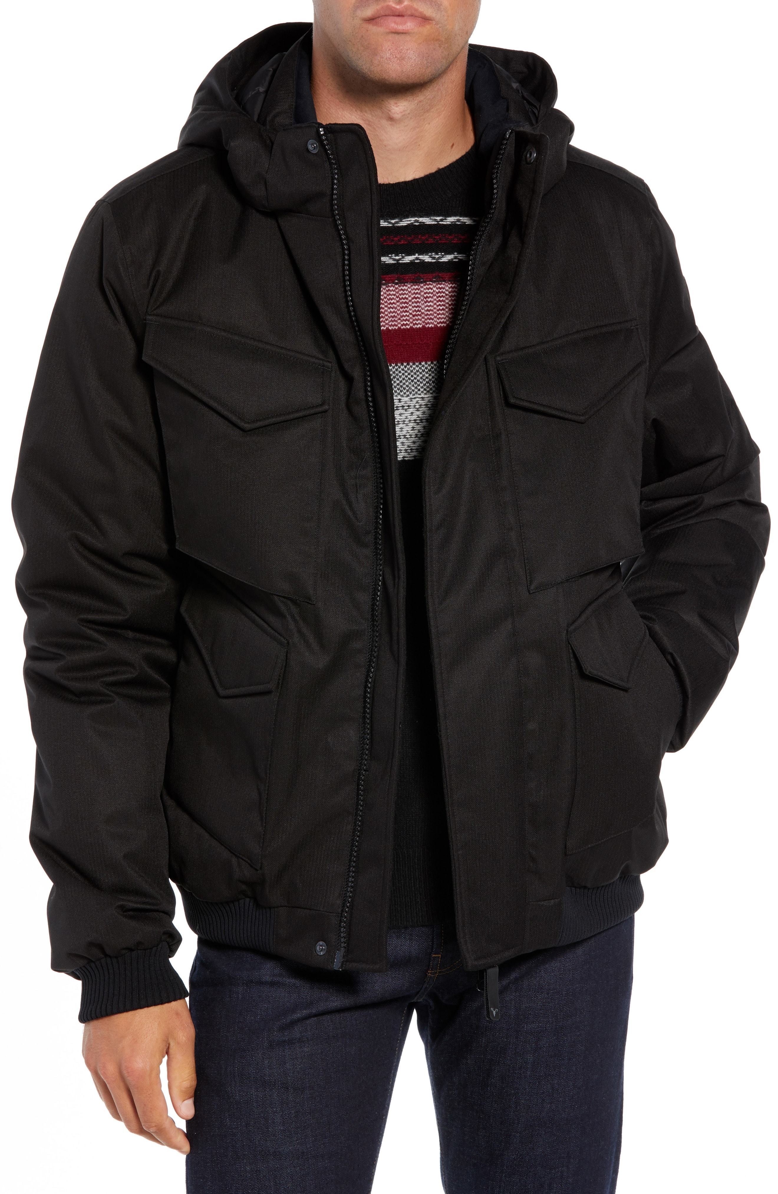 NOBIS Ash Windproof Waterproof 650 Fill Power Down Bomber Jacket, $650, Nordstrom