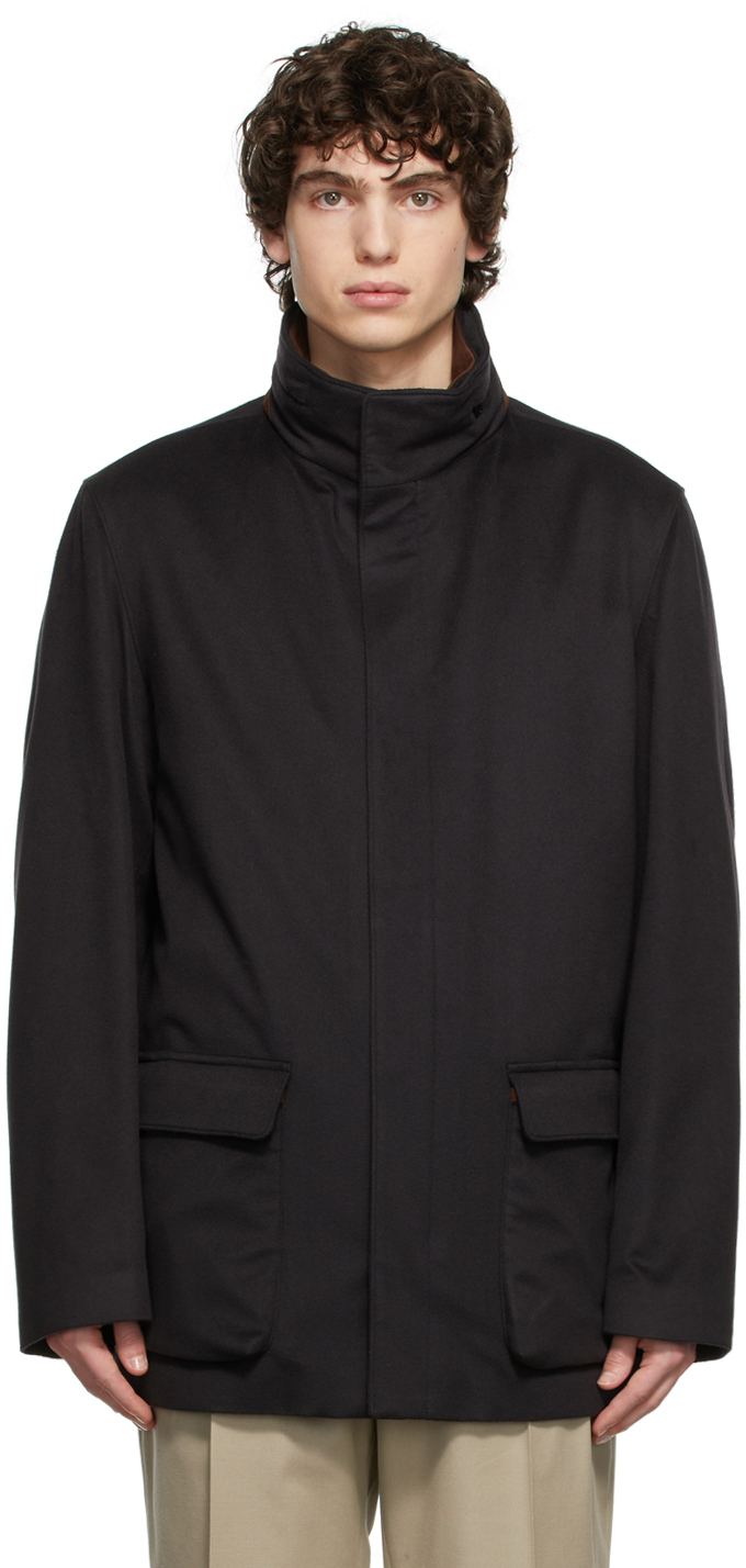 Loro Piana Black Cashmere Winter Voyager Jacket, $5,650 | SSENSE ...