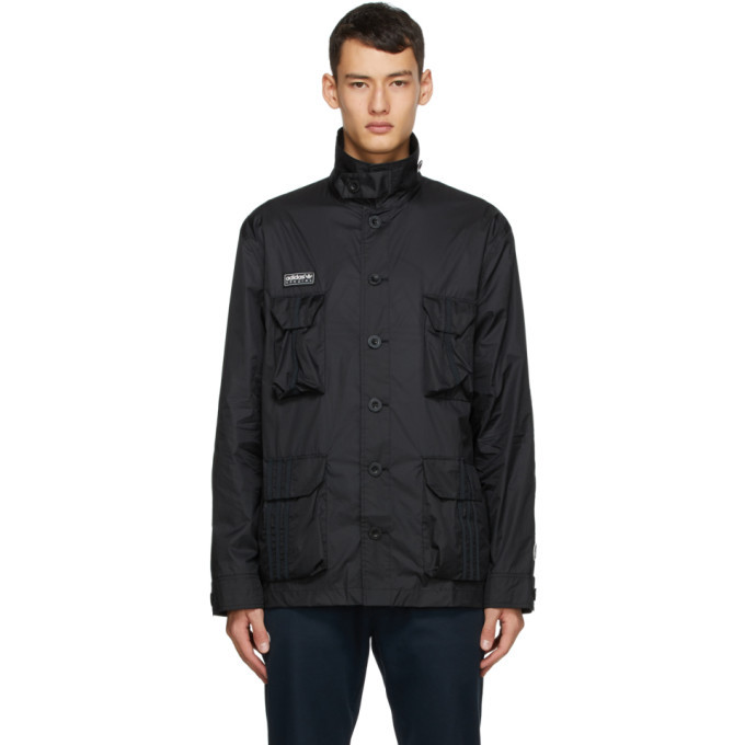 adidas Originals Black Sl Haslingden Jacket, $172 | SSENSE | Lookastic