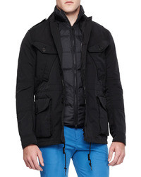 Burberry Brit Field Jacket With Removable Vest Black