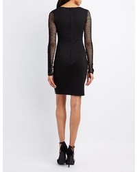 Charlotte Russe Mesh Sides Bodycon Dress
