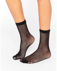 Asos Glitter Fishnet Ankle Socks