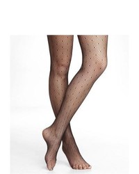 Express Dotted Fishnet Full Tights Black Sm