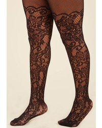 Leg Avenue Inc Intricately Exquisite Tights Extended Size