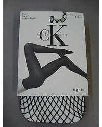 Calvin Klein Nwt Fishnet Tights Size 2 Black 1t