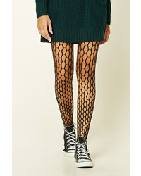 Forever 21 Raw Cut Fishnet Tights