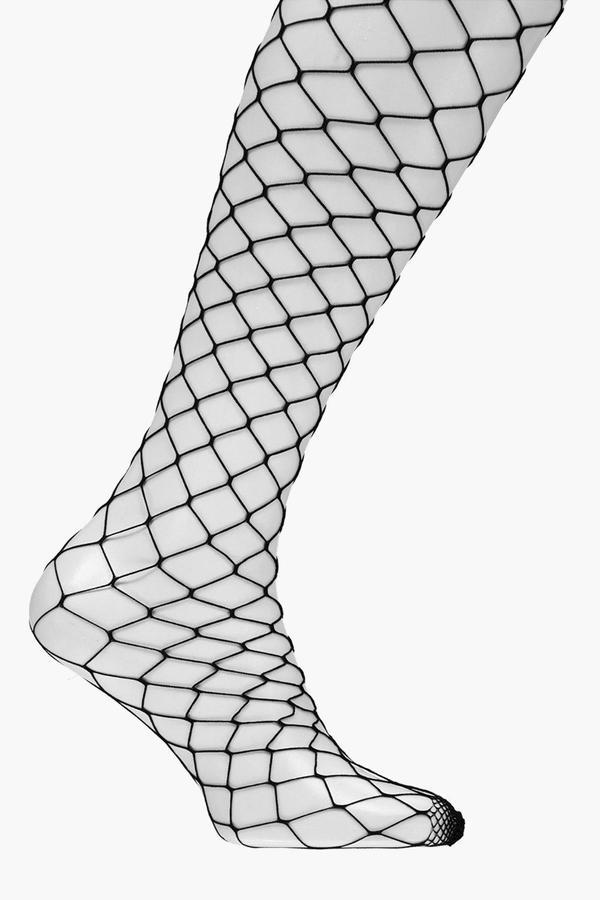 Boohoo Skye Large Scale Fishnet Tights, $4 | BooHoo | Lookastic