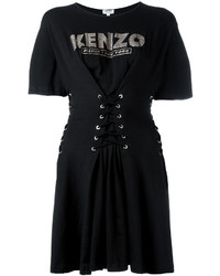 Kenzo Corseted Fit And Flare Dress