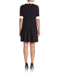 Betsey Johnson Faux Pearl Collar Fit And Flare Dress