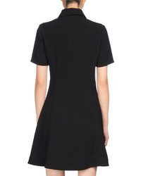 Kenzo Fit And Flare Polo Dress Black