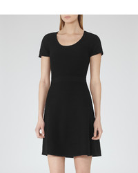 Reiss Hallie Ribbed Fit And Flare Dress