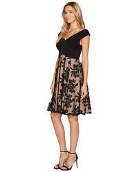 Adrianna Papell Portrait Bodice Fit And Flare Dress Dress