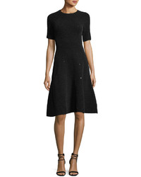 Escada Sequined Chenille Fit Flare Dress