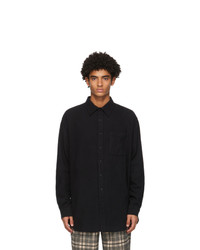 Schnaydermans Black Twill Flannel Non Binary Shirt