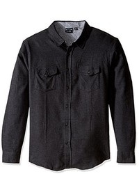 Burnside Cater 2 Solid Flannel Button Down Long Sleeve Shirt