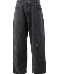 Undercover Bee Embroidered Flared Jeans
