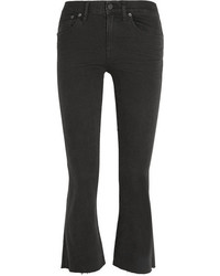 Madewell Cali Demi Boot Cropped Mid Rise Jeans Black