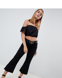 Missguided Petite Cropped Flare Jean