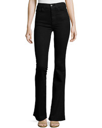 7 For All Mankind Fashion Flare High Waist Jeans Overdye Black
