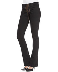 Etro Lace Up Front Denim Flared Jeans