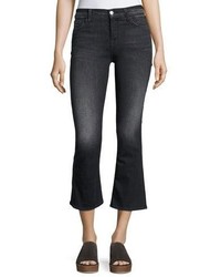 J Brand Selena Mid Rise Crop Boot Jeans Black