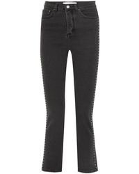 Victoria Victoria Beckham Stud Embellished High Rise Slim Leg Jeans