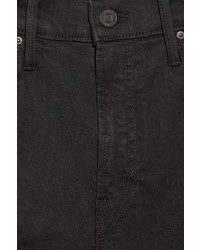 Mother The Insider Crop High Rise Flared Jeans Black