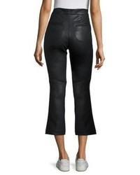IRO Beck Leather Cropped Flared Pants