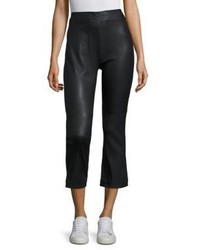 IRO Beck Leather Cropped Flared Pants