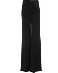 Derek Lam Black High Waisted Flared Stretched Crepe Trousers